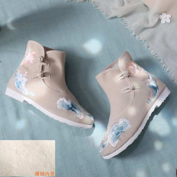รองเท้าผ้าปักกิ่งเก่า, รองเท้าผ้าปัก, รองเท้าบูทผู้หญิงสไตล์จีน, รองเท้า Hanfu สไตล์ใหม่ในฤดูใบไม้ร่วง, การจัดระเบียบเคร