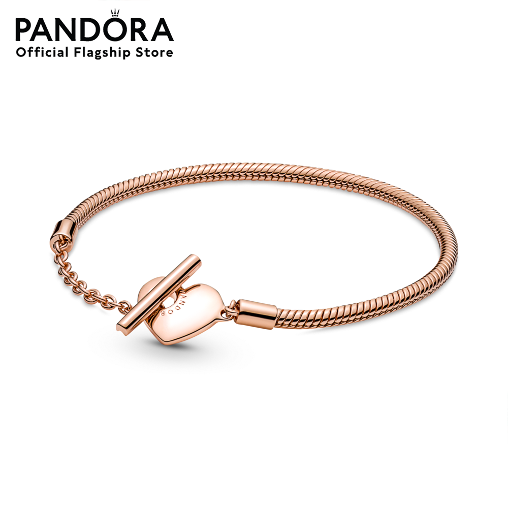 Pandora Snake chain 14k rose gold-plated T-bar heart bracelet เครื่องประดับ สร้อยข้อมือ สีโรส โรส สร้อยข้อมือสีโรส สร้อยข้อมือโรส สร้อยข้อมือหัวใจ หัวใจ ชาร์ม สร้อยข้อมือแบบชาร์ม สร้อยข้อมือใส่ชาร์ม สร้อยข้อมือแพนดอร่า แพนดอร่า ราคา 8,240 บาท*ส่งฟรี