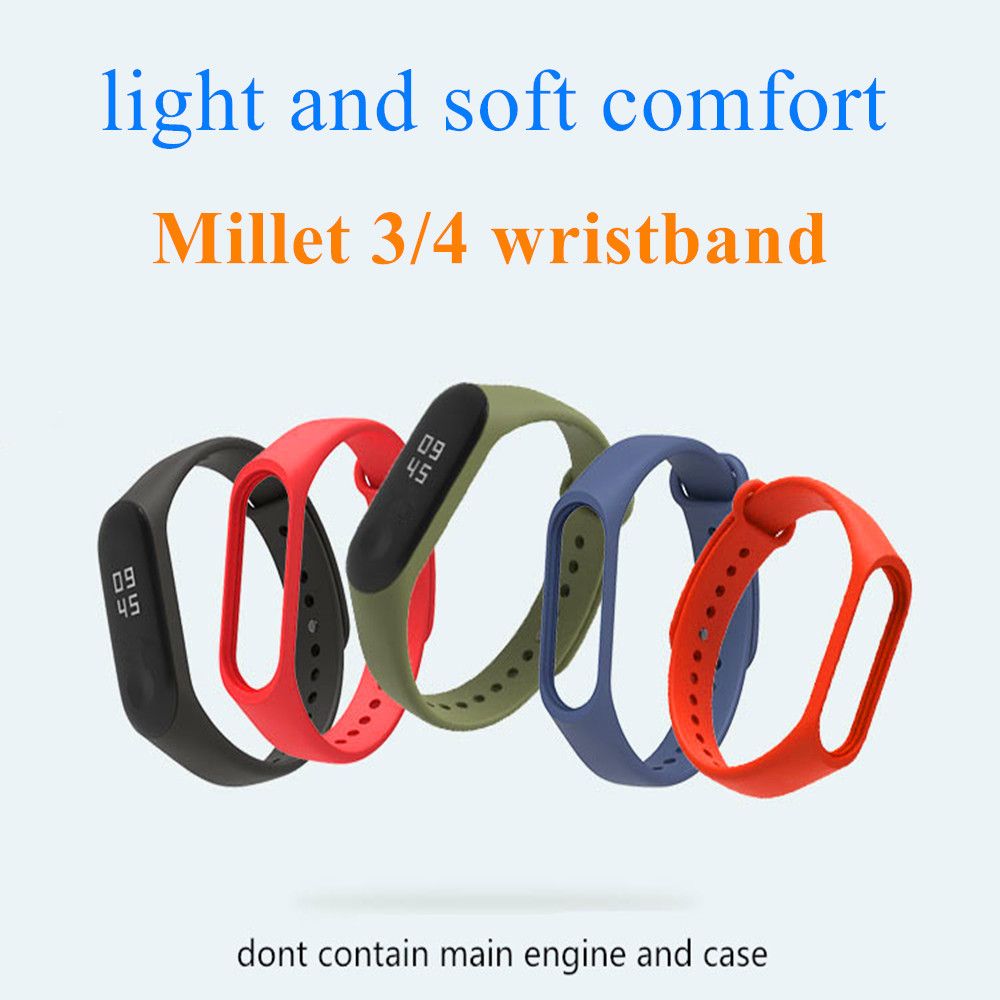 DHCRP สีสัน Mi Band 3 4อุปกรณ์เสริมสายรัดข้อมือนาฬิกากีฬาสายรัดข้อมือ Xiaomi 3สมาร์ทสร้อยข้อมือสำหรับ Mi Band 3 4