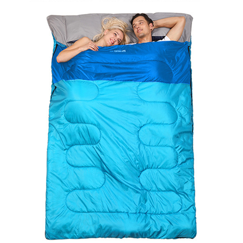 ถุงนอน 2 คน ถุงนอนคู่ Sleeping Bags  ขนาดกระทัดรัด พกพาไปได้ท สามารถแยกออกเป็นสองถุงนอน