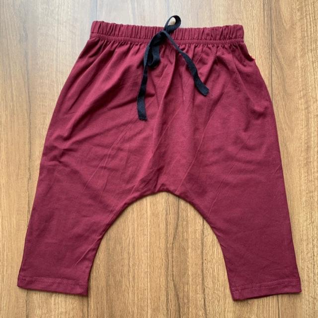 “พร้อมส่ง” กางเกงฮาเร็มเด็กสีพื้น Size S M L  6m-4y กางเกงทรงก้นป่อง กางเกงฮาเร็มเด็ก กางเกงทรงเพิส