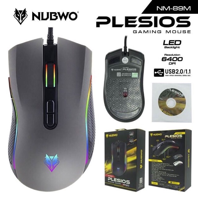 เมาส์มาโคร NUBWO PLESIOS Mouse Macro NM-89M