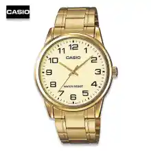 ภาพขนาดย่อสินค้าVelashop นาฬิกาข้อมือผู้ชาย Casio สีทอง สายสแตนเลส รุ่น MTP-V001G-9BUDF, MTP-V001G-9B, MTP-V001G