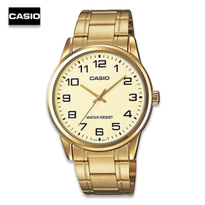 ภาพหน้าปกสินค้าVelashop  นาฬิกาข้อมือผู้ชาย Casio สีทอง สายสแตนเลส รุ่น MTP-V001G-9BUDF, MTP-V001G-9B, MTP-V001G ซึ่งคุณอาจชอบสินค้านี้
