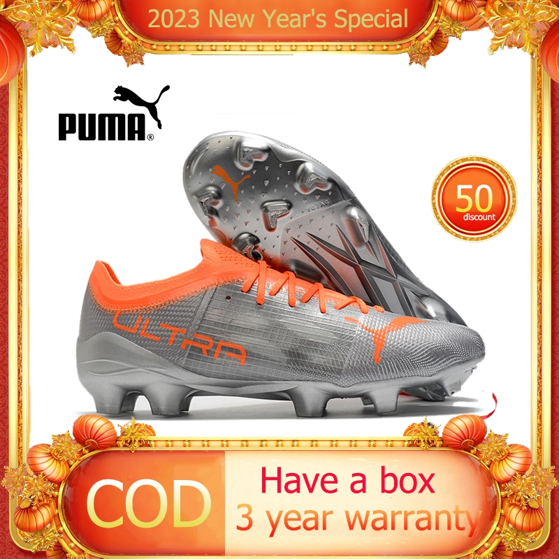 ภาพหน้าปกสินค้าPuma Ultra 1.4 FG/สีเงิน Men's รองเท้าฟุตซอล - The Same Style In The Mall-Football Boots-Have a box