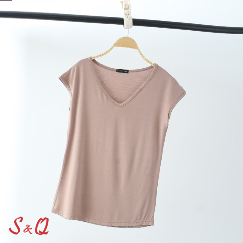 [มีของพร้อมส่ง] เสื้อยืดหญิง สีพื้น ผ้า Modal แขนกุด Modal sleeveless T-shirt 1906