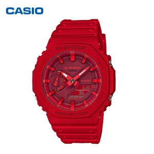 สินค้า นาฬิกา รุ่น Casio G-Shock นาฬิกาข้อมือ นาฬิกาผู้ชาย สายเรซิ่น รุ่น GA-2100-4A หน้าเหลือง ของแท้ 100% ประกันศูนย์ CASIO 1 ปี จากร้าน
