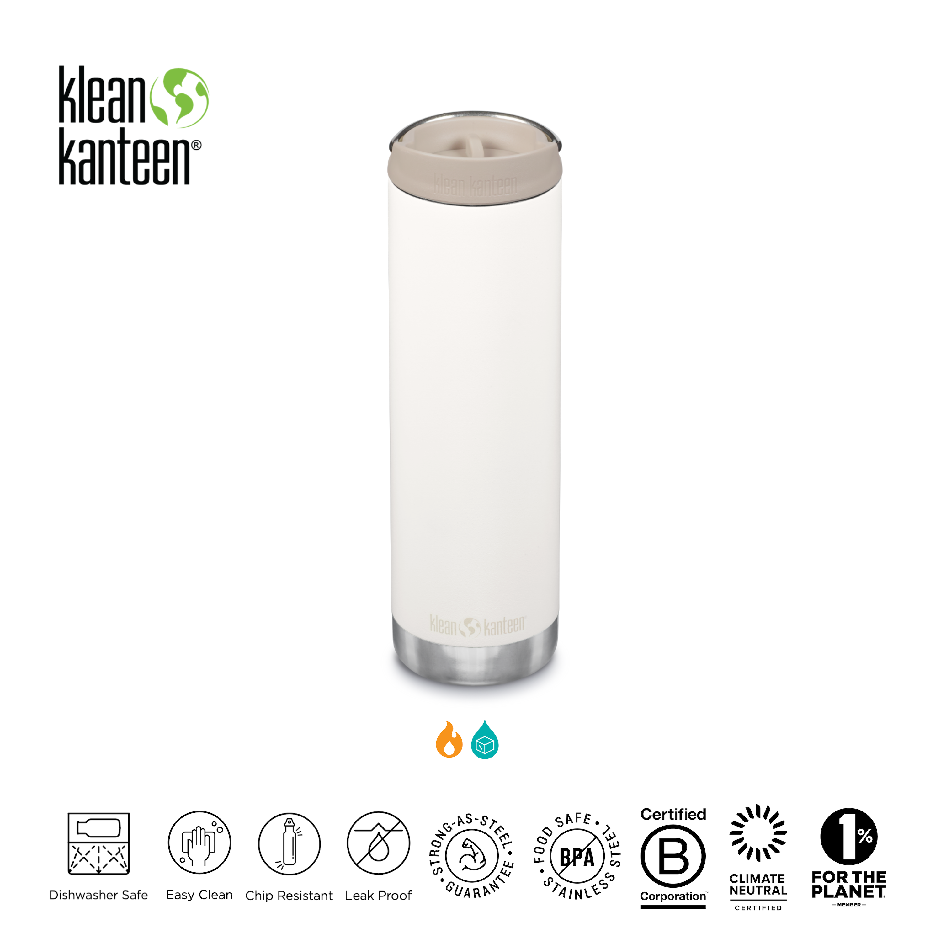 Klean Kanteen Insulated Bottles TKWide-2021 20oz with Cafe Cap