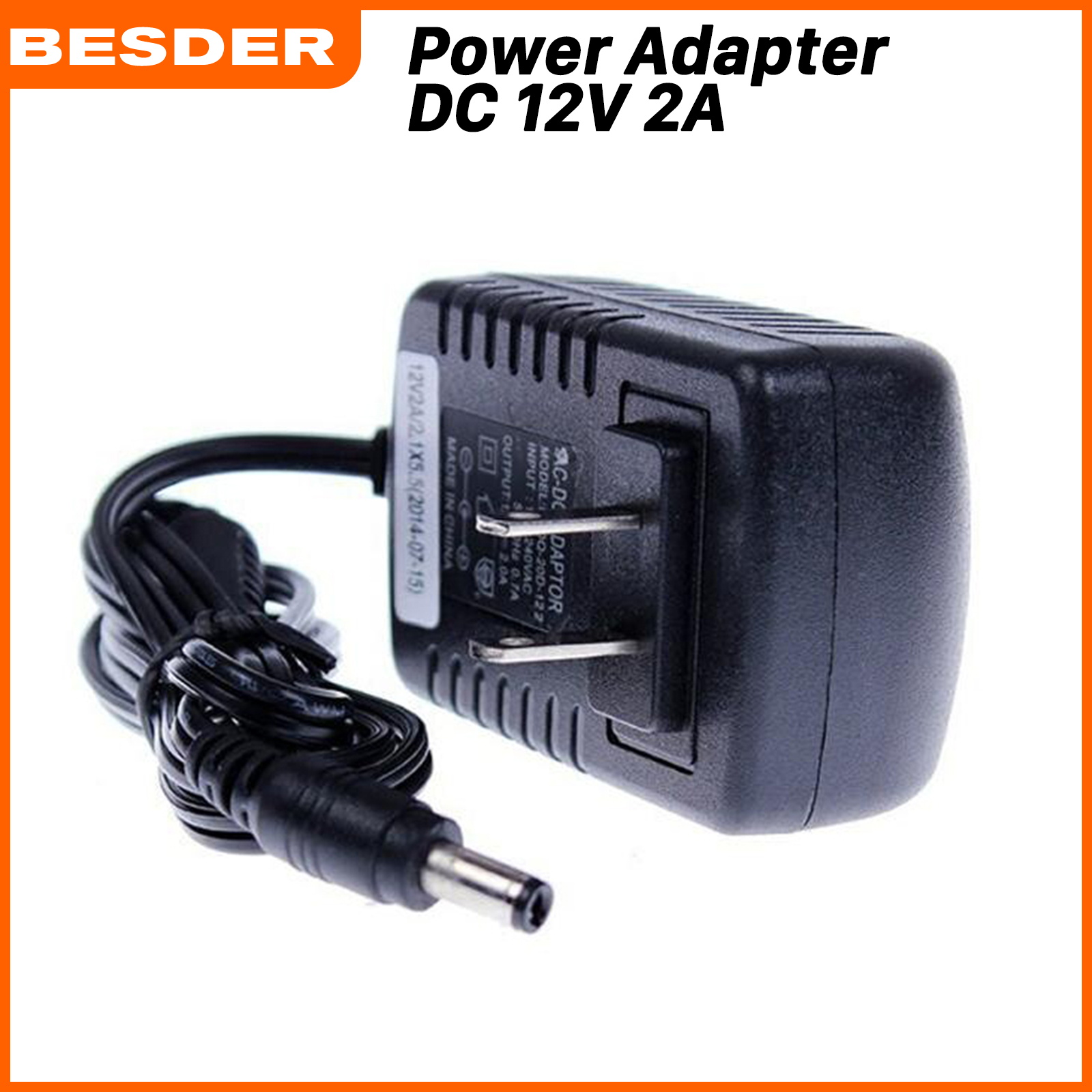 US&EU Type AC 100-240V to DC 12V 2A Power Supply CCTV Camera LED Strip AC/DC Adapters Power Plug Adaptor 5.5x2.1mm ราคา 361 บาท*ส่งฟรี