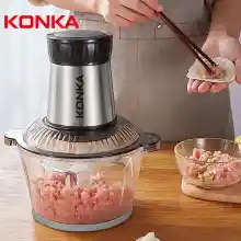 ภาพขนาดย่อของสินค้าKONKA hold electric meat grinder stainless steel multi-fon mince meat small vegetable chopper stir fried garlic grinding machine