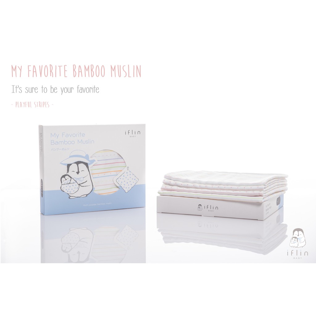 Iflin Baby - My Favorite Bamboo Muslin ผ้าอ้อมใยไผ่ - ผ้าอ้อมเด็ก