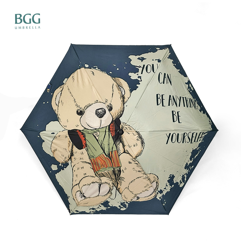 BGG ร่ม ร่มพับ ร่มหมีน่ารัก ยาวเพียงแค่ 18 ซม. ขนาดเล็ก (FM2023)