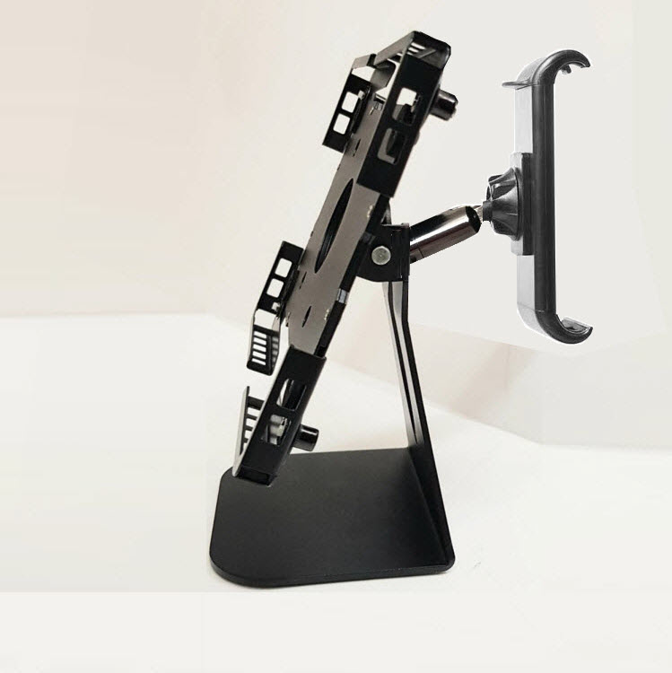 Universal 2 Display iPad / Table holder Stand 7-12.9 adjustable 360 degree free rotate and tilt for Loyverse CDS customer display metal stand with anti-theft lock ( Provide VAT receipt) ราคา 1,290 บาท*ส่งฟรี