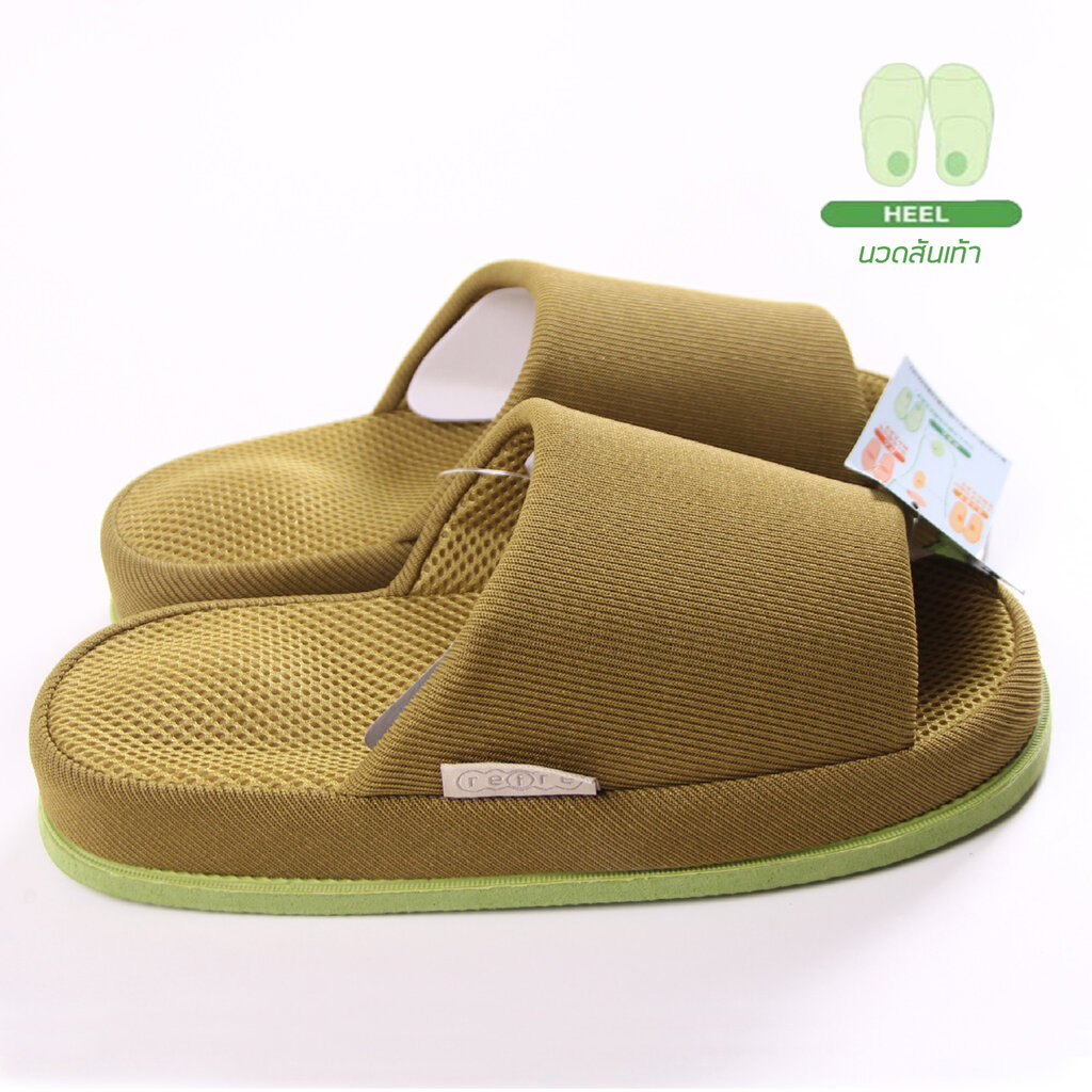 รองเท้านวด เพื่อสุขภาพ จากญี่ปุ่น (รีเฟค) Refre OKUMURA Slippers มีเม็ดบีตกดจุดสะท้อน ช่วยผ่อนคลาย บรรเทาอาการปวดเมื่อย