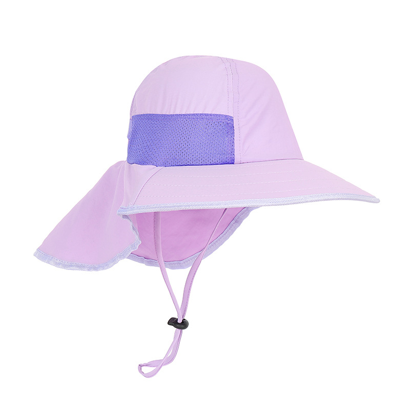 Kids Summer Hat Girls Boys Sun Hat With Neck Flap UV Protection