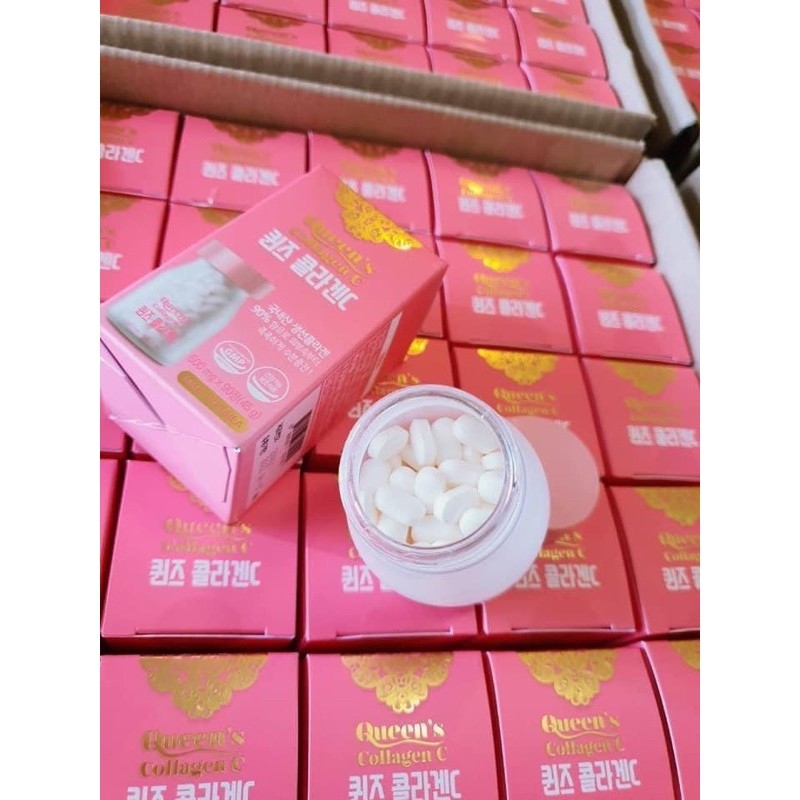 (พร้อมส่ง ถูกสุด ส่งไว) ใส่โค้ด PMFV65 ลด 40 ต้องลอง Queen collagen c 90เม็ด ??คอลลาเจน สัญชาติเกาหลี แท้ ???? exp.06/2022