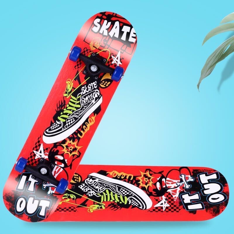 สเก็ตบอร์ด skateboards ไซส์ 80x20x10 cm เกรดพรีเมี่ยม วัสดุอย่างดี มีน้ำหนัก ทนทาน สเก็ตบอด #SKB01