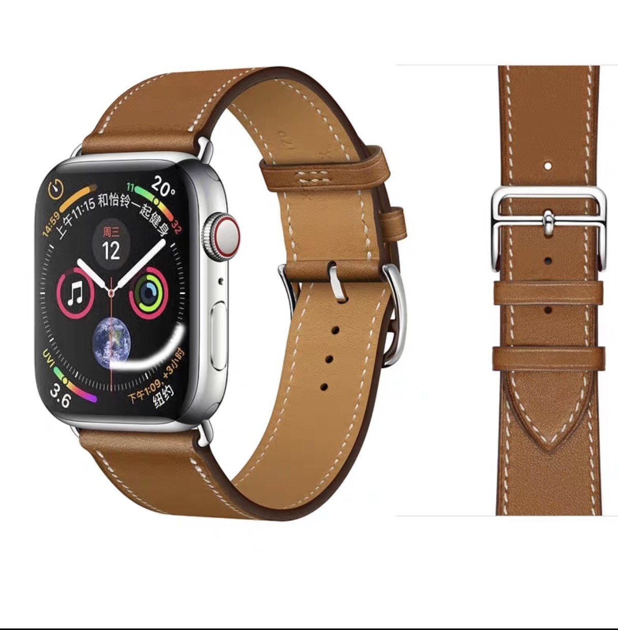 สายหนัง สายนาฬิกา applewatch สายนาฬิกาสำหรับApple watch ใส่ได้ series SE/6/5/4/3/2/1 มี2ขนาด 38/40mm 42/44mm