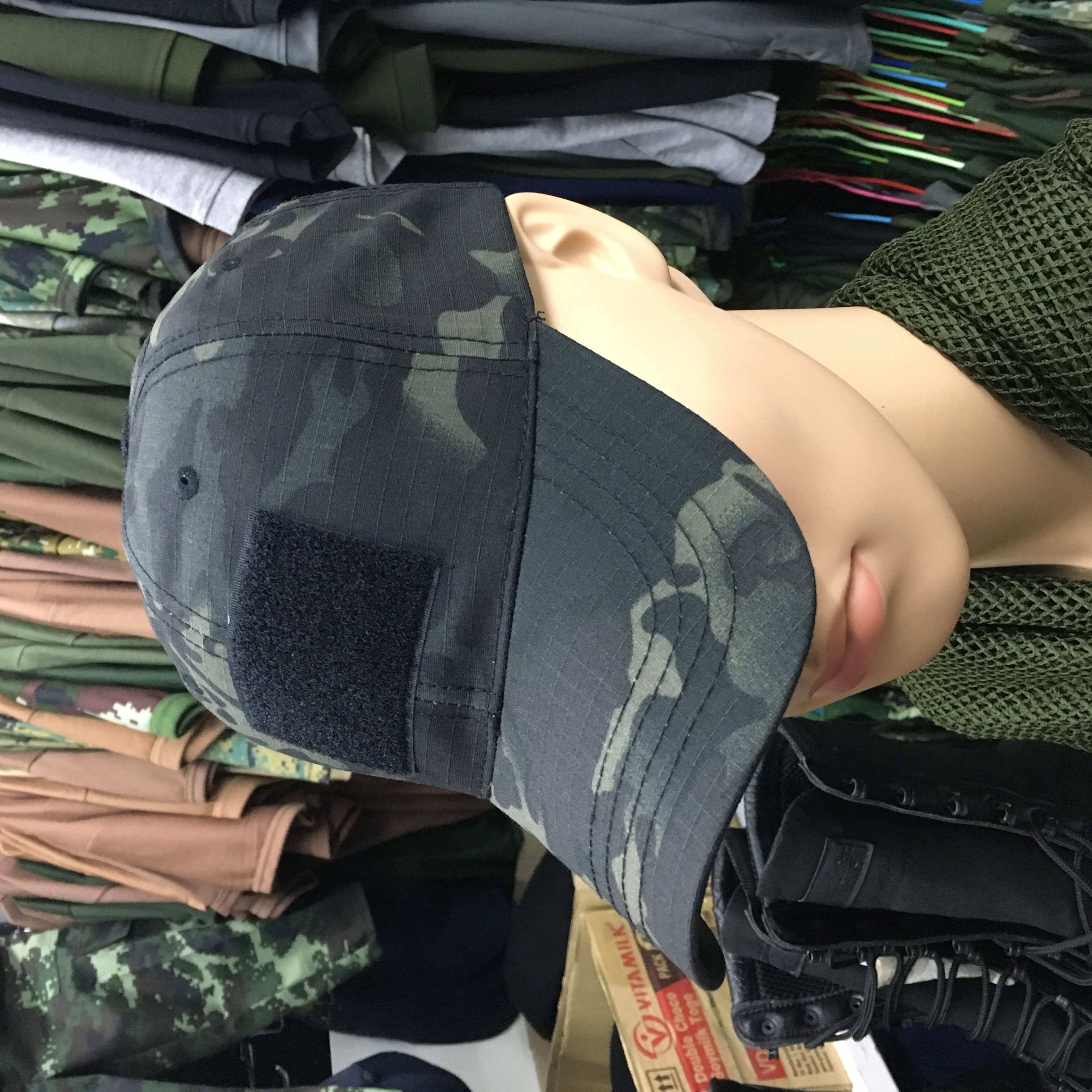 หมวกแก๊ปแทคติคอล หมวกตีนตุ๊กแก หมวกแก๊ปทหาร หมวกยุทธวิธี  เหมาะสำหรับกิจกรรมลุย ๆ