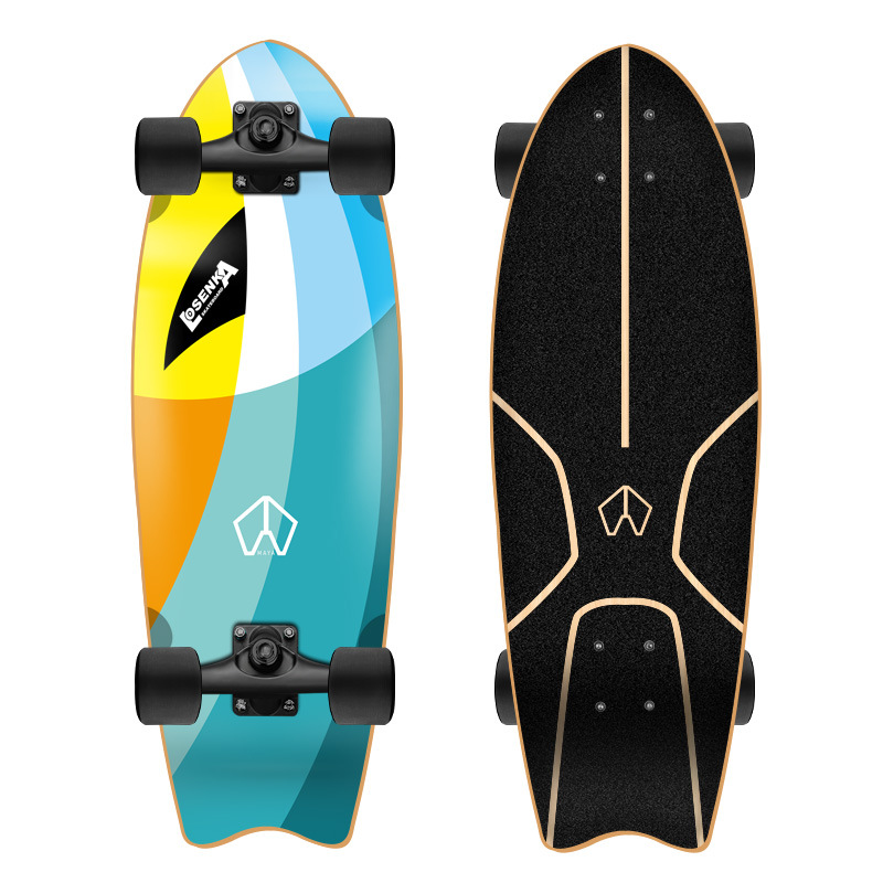 สเก็ตบอร์ดมืออาชีพ H001 เซิร์ฟสเก็ต Surfskateแต่งบุช 85a+ยางรองทรัค surf skate 32นิ้ว เซิร์ฟสเก็ตบอร์ด สเก็ตบอร์ด Skateboard เซิร์ฟสเก็ตใหม่ ส่งจาก กทม.