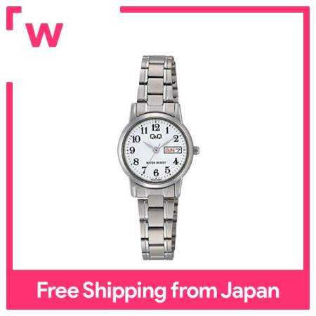 Waterproof Ladies Analog Watch with Metal Band - A207-204 (White)