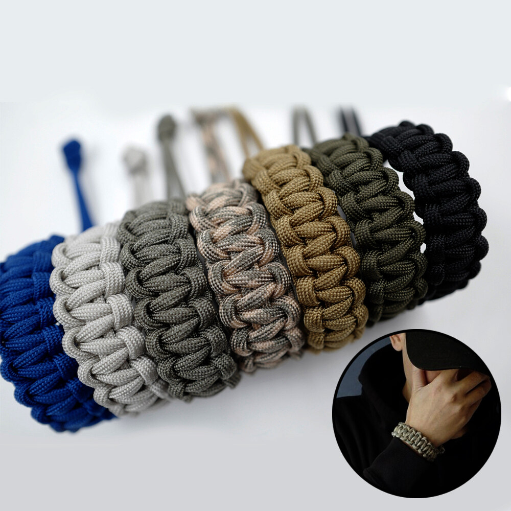 SOUMNS SPORTS 1PC High Quality Adjustable Outdoor Accessories Weaving Camping Hiking Tool Paracord Cord 550 Paracords Bracelets Survival Emergency Bracelet
