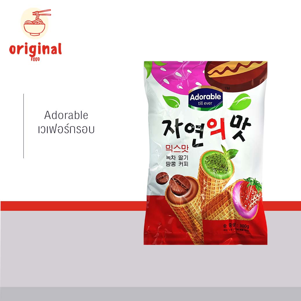 เวเฟอร์ กรอบ ขนม เกาหลี Adorable ขนม เวเฟอร์สอดไส้ทะลัก นำเข้าจากเกาหลี ราคา 85 บาท*ส่งฟรี