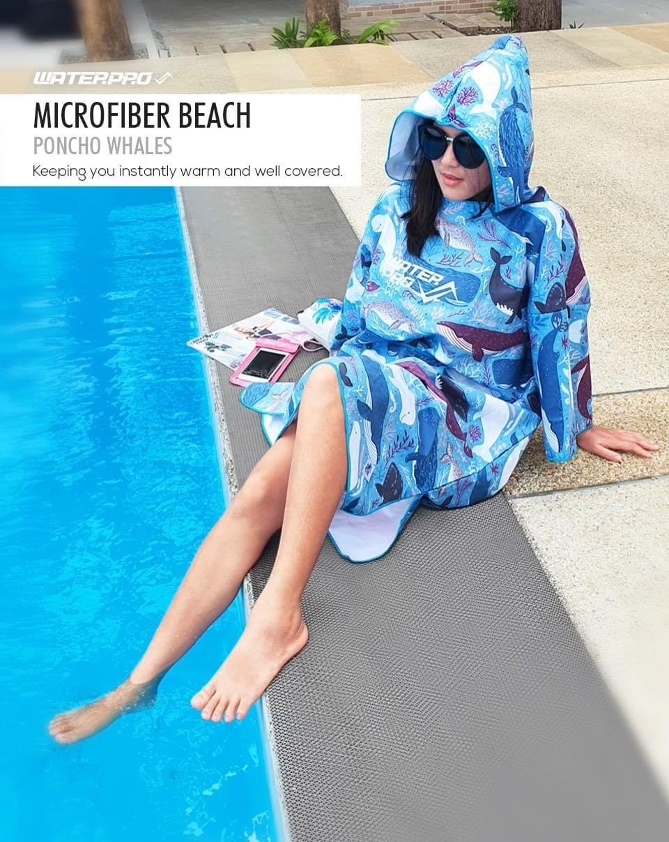 เสื้อคลุมไมโครไฟเบอร์ WATER PRO - MICROFIBER BEACH PONCHO