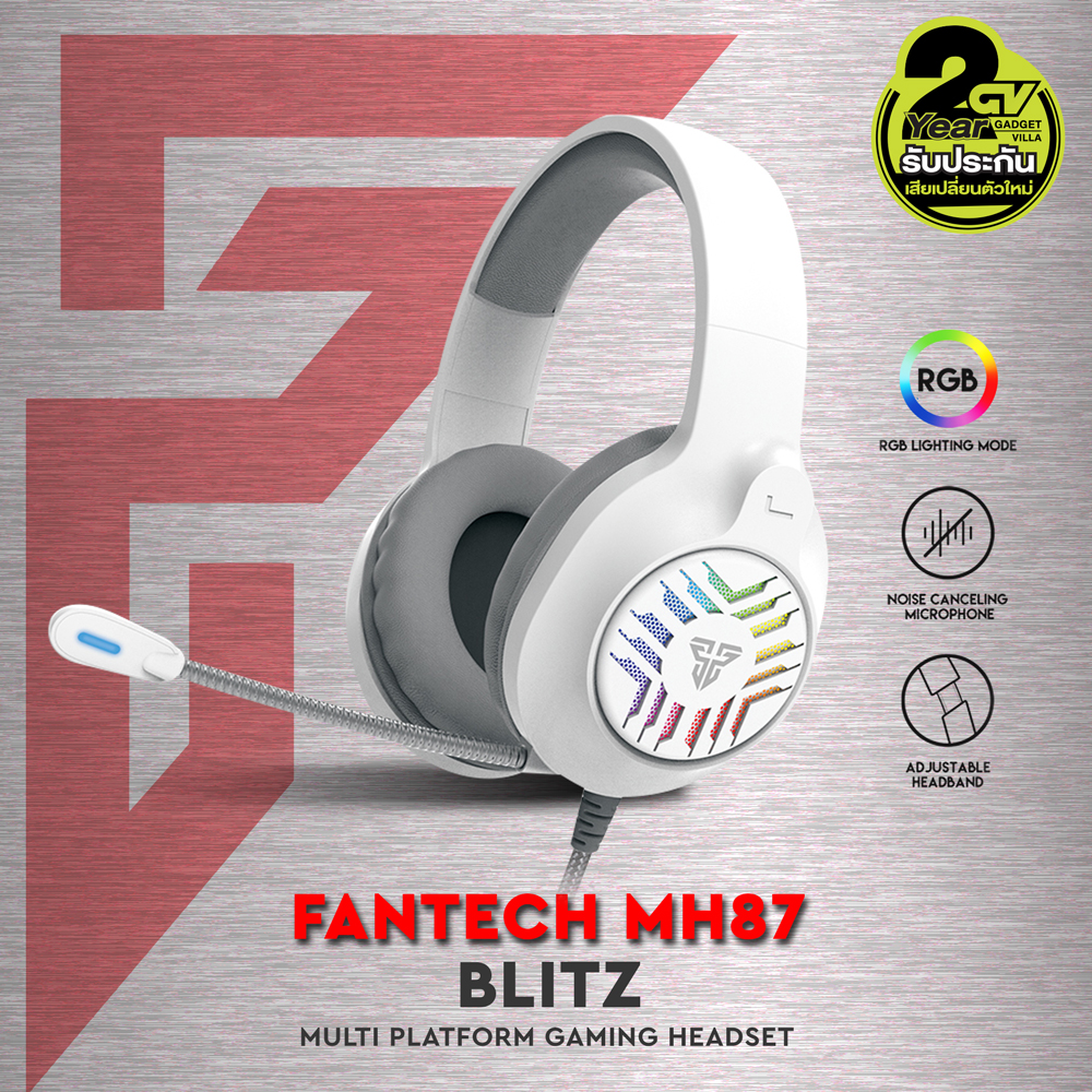 FANTECH MH87 Blitz Headset for Mobile Gaming หูฟังเกมมิ่ง แฟนเทค หูฟังเล่นเกม หูฟังมือถือ Mobile คอมพิวเตอร์ PC, PSP, PS4, Nintendo Switch, หูฟังครอบหู หูฟัง gaming มีไมโครโฟน สำหรับเกมแนว FPS TPS Muti-platform compatibility headset