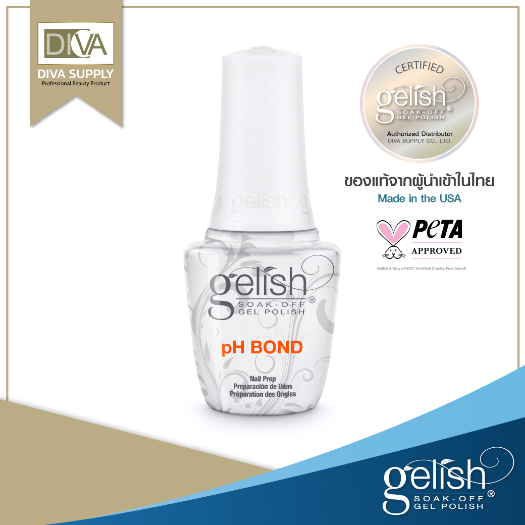 Gelish PH Bond 15 ml. ของแท้💯 ไพร์เมอร์ช่วยไล่ความมัน ความชื้น ป้องกันเชื้อรา ราคา 400 บาท*ส่งฟรี