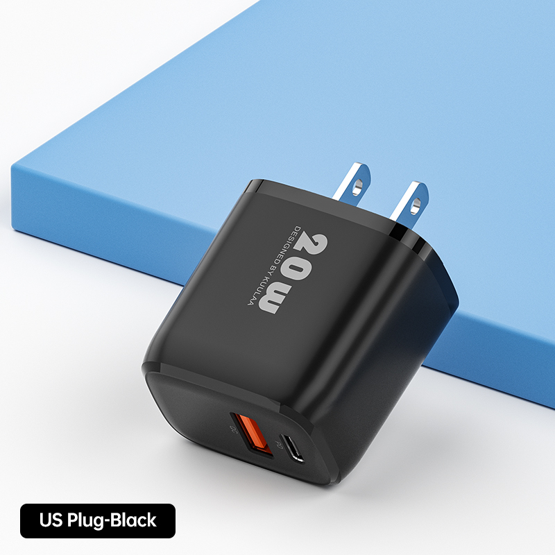 KUULAA 20W USB ประเภท C ที่ชาร์จสำหรับไอโฟน12 Pro Max Mini Quick Charge QC 3.0 PD USB C USB-C ชาร์จได้อย่างรวดเร็วเครื่องชาร์จติดผนัง
