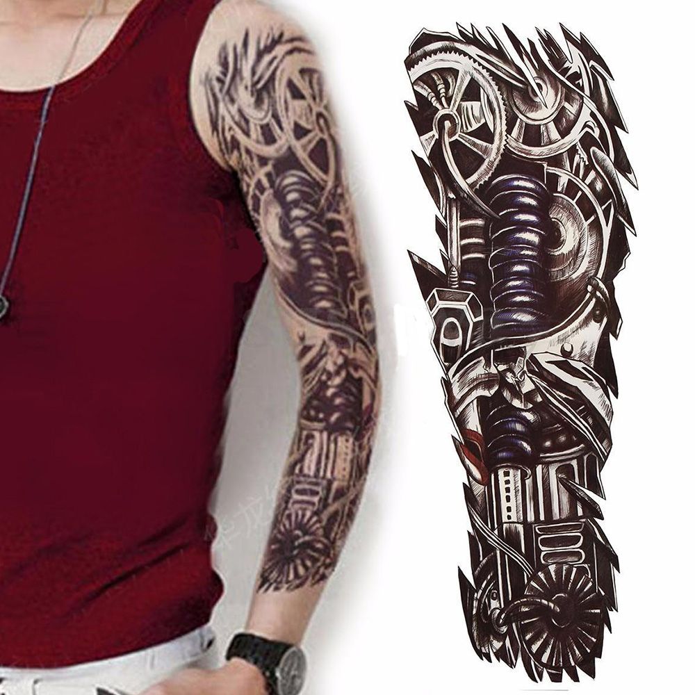 KGYJFK Body สติกเกอร์ชั่วคราว Tattoo ไหล่แขน Man กันน้ำสติ๊กเกอร์รอยสักซ้าย