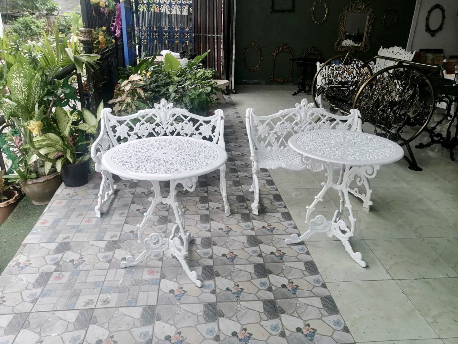 ( สินค้าสั่งทำ 7-14 วัน )ชุดสวนยุโรป ประกอบด้วย โต๊ะ1 โซฟา1 ราคา 18,500 บาท*ส่งฟรี