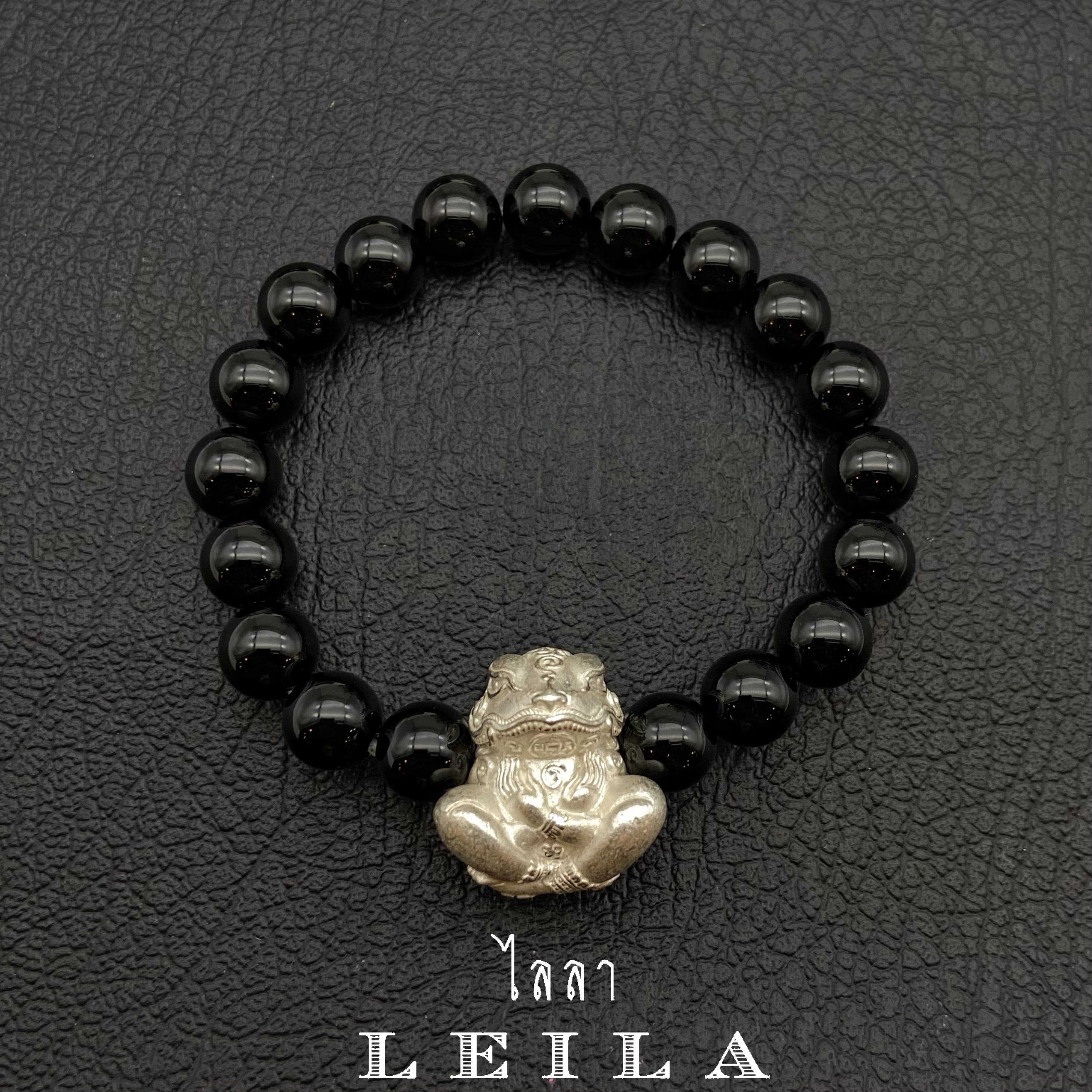 Leila Amulets กบกินเดือน รุ่น3 (พร้อมกำไลหินฟรีตามรูป)
