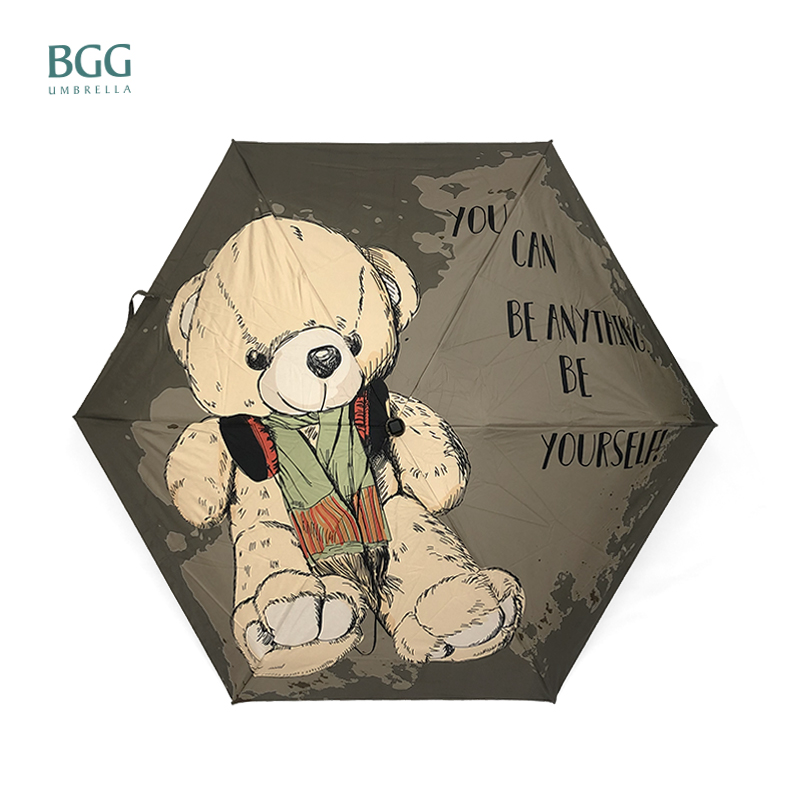 BGG ร่ม ร่มพับ ร่มหมีน่ารัก ยาวเพียงแค่ 18 ซม. ขนาดเล็ก (FM2023)