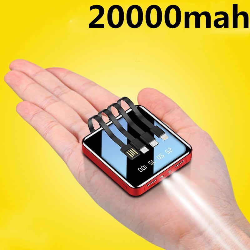 powerbank ความจุ20000mAh ของแท้ 100% พาวเวอร์แบงค์ แบตสำรอง รองรับชาร์จเร็ว ชาร์จเร็ว Quick Charge 2.0 power bank