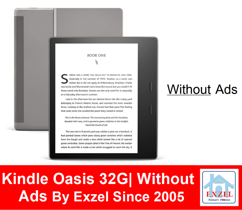 All-new Kindle Oasis 8GB / 32GB Wi-Fi - Ready to Ship - 1 Yr + 1 Extra Month Warranty | Current Model Sold on Amazon - 2019 Model