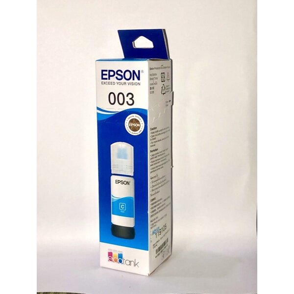 หมึก epson003แท้ 100% สีฟ้า CYAN สินค้าเอปสันไทยแลนด์ ราคา 190 บาท*ส่งฟรี