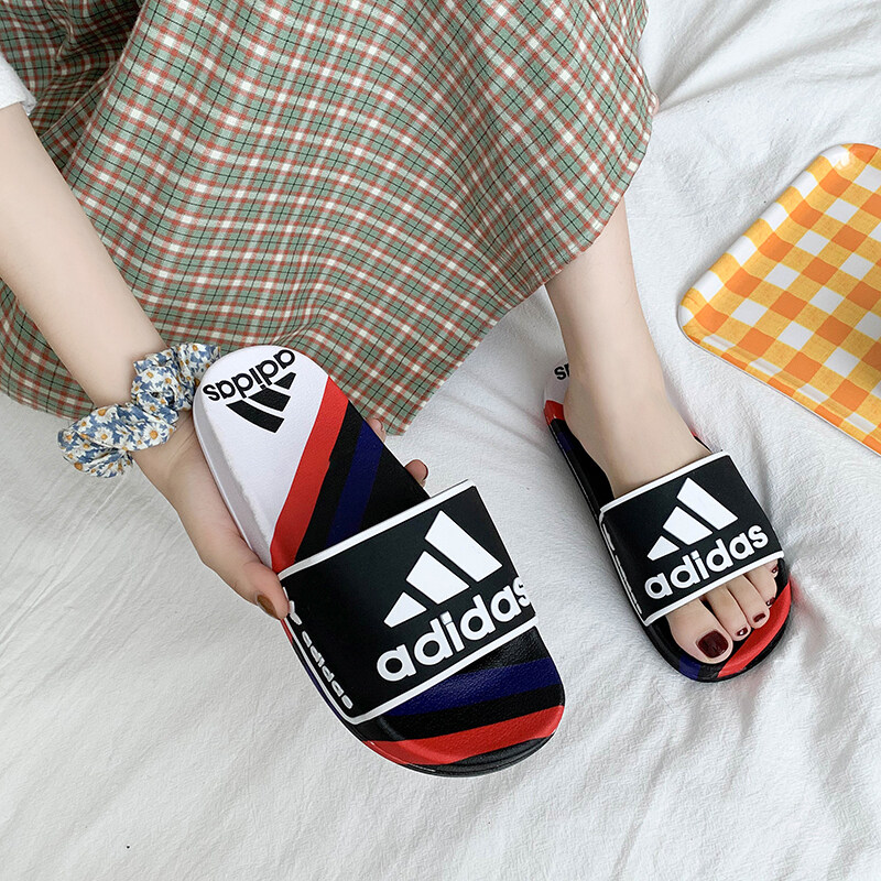 Adidas รองเท้าแตะแฟชั่น พิมพ์ลาย สวมใส่สบาย Unisex Flip flops รุ่น 1688-2