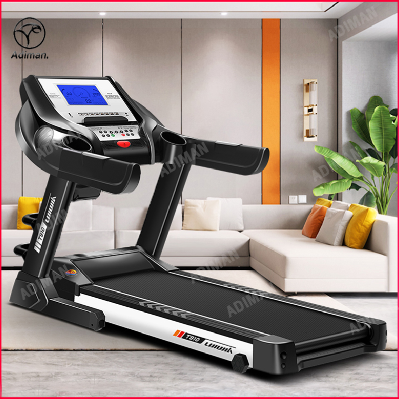 Treadmills ลู่วิ่งไฟฟ้า T910 สายพานกว้าง 62cm ระดับความชัน 1-6 ระดับปรับได้ สามารถตรวจสอบการเต้นของหัวใจแบบเรียลไทม เสียงต่ำ ค่างวดเงินผ่อน