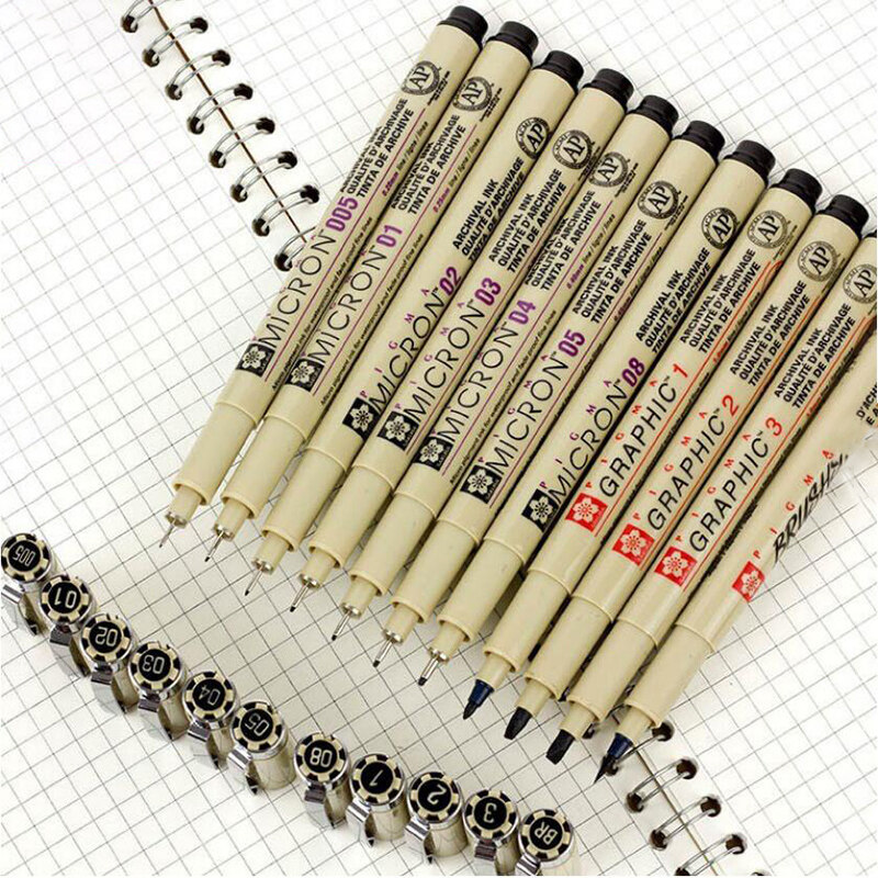 Size 12 Sakura Pigma Micron Portrait Drawing Pen Marker Pen Sketch Marker