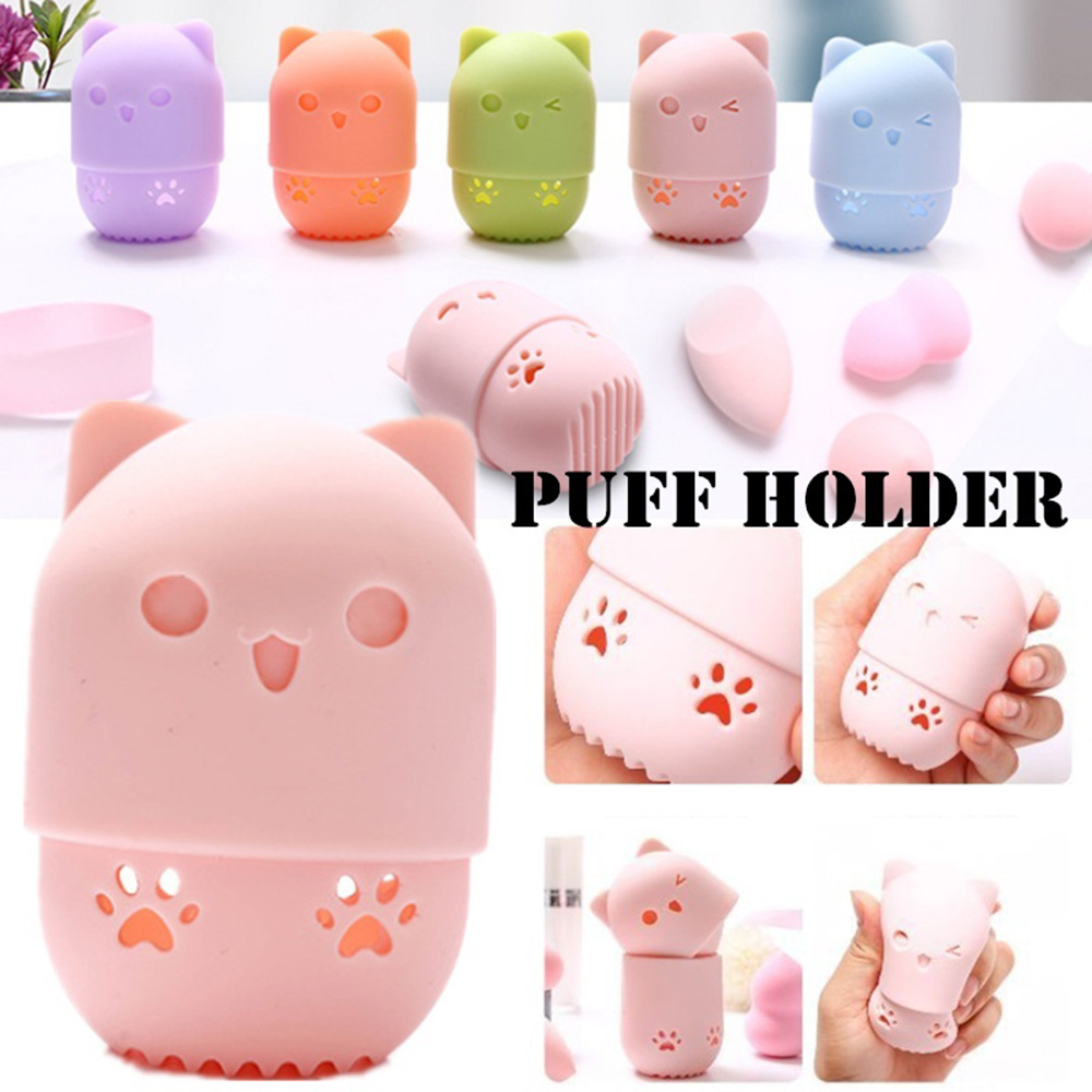 XI24GTCZM New Drying Portable Soft Powder Puff Blender Holder Cosmetic Box Makeup Egg Case Puff Case