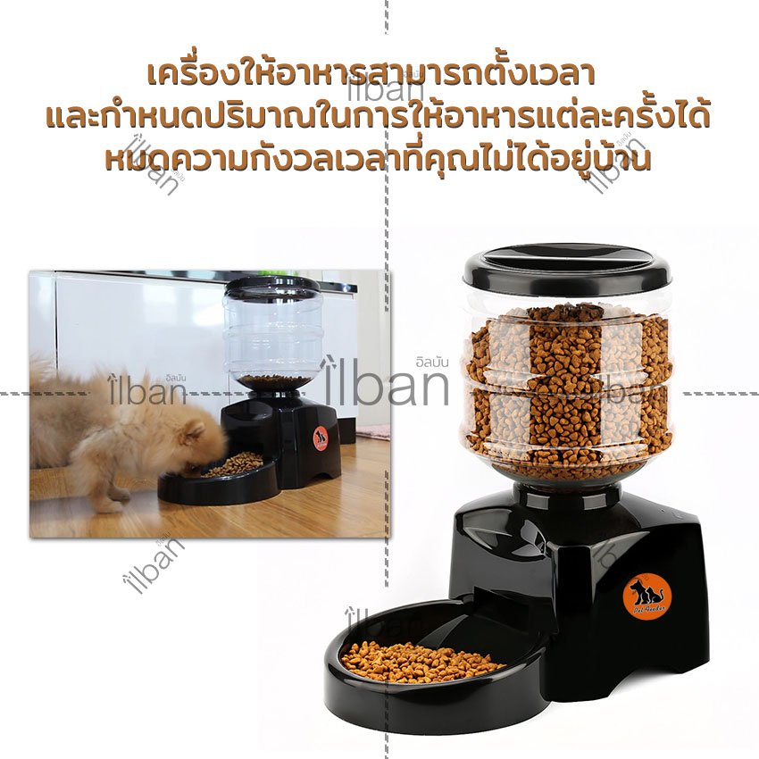 Digital Pet feeder ที่ให้อาหารสุนัข แมว อัตโนมัติ ตั้งเวลาได้ 5.5 ลิตร