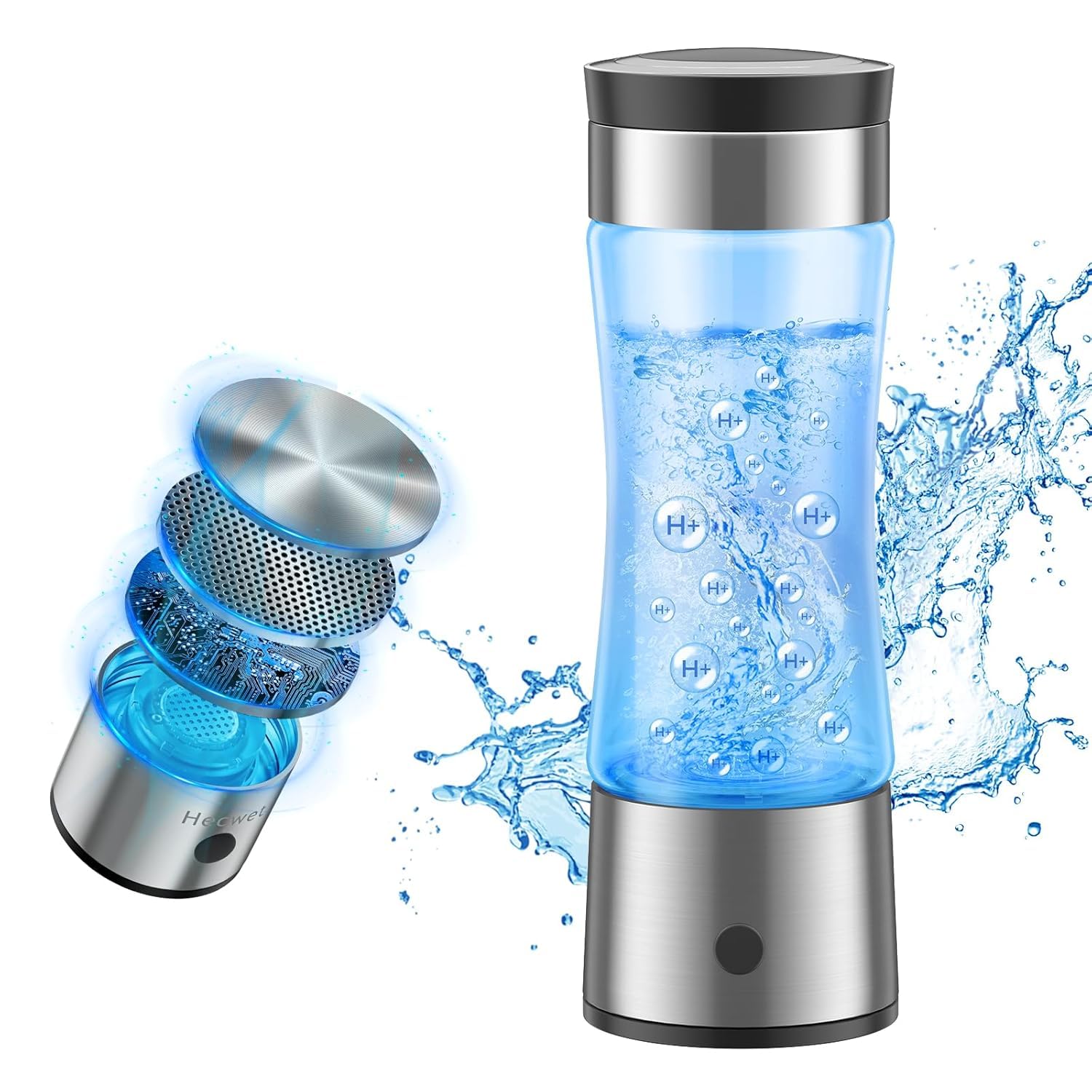 Hydrogen Water Bottle, Hydrogen Water Bottle Generator,3-Min Electrolysis Smart Water Ionizer with SPE/PEM Technology, Hydrogen Water Machine for Women Men Office School Bike Running ราคา 1,825 บาท*ส่งฟรี