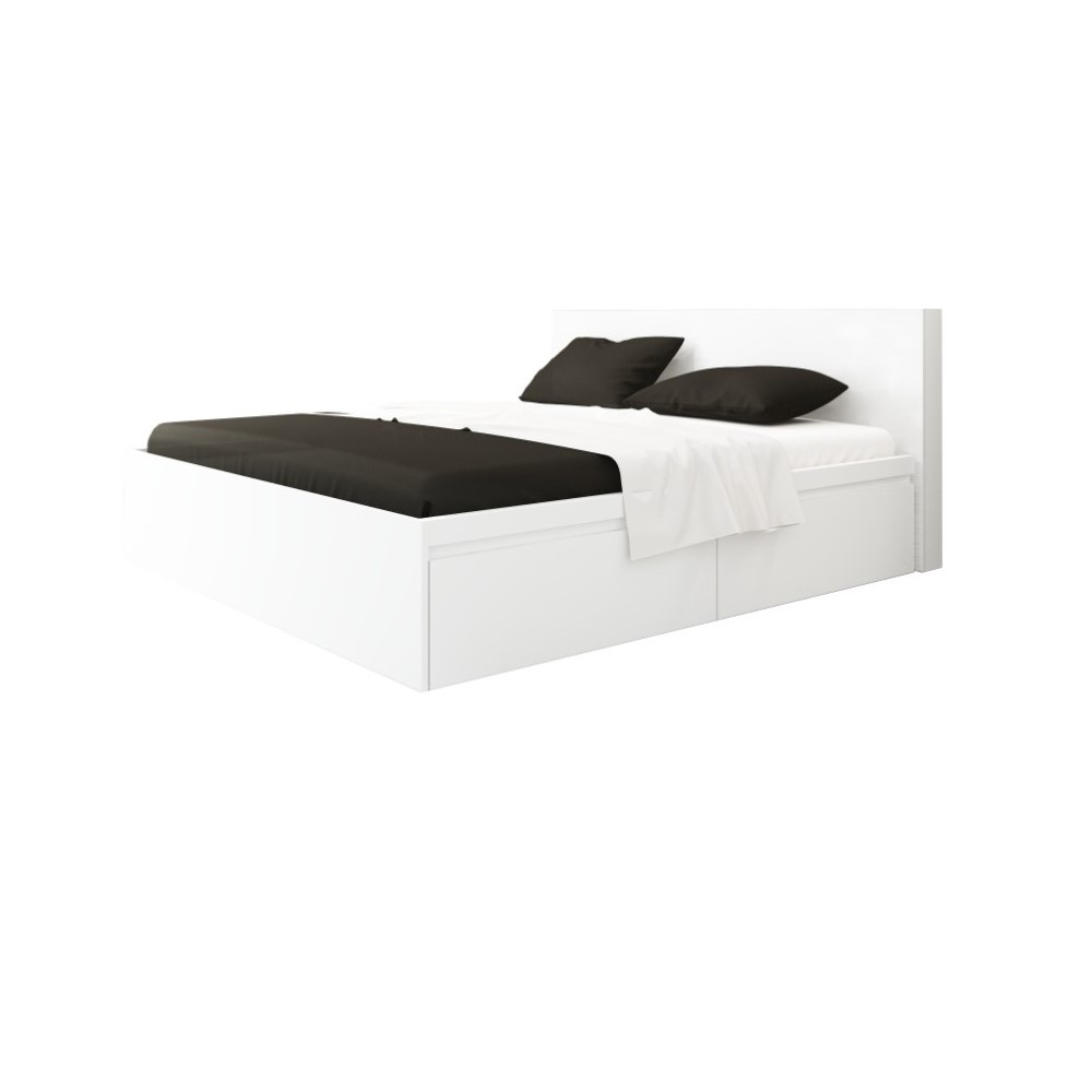 INDEX LIVING MALL MAZZIMO Bed 2 drawer 6 ft. - White ราคา 17,910 บาท*ส่งฟรี