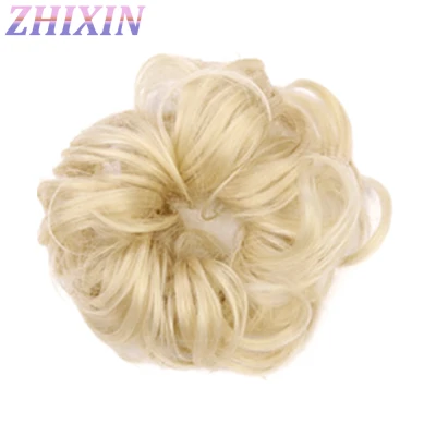 Zhixin Synthetic Fiber Curly Chignon Fake Hair Extension Bun Wig Hairpiece for Women (13)