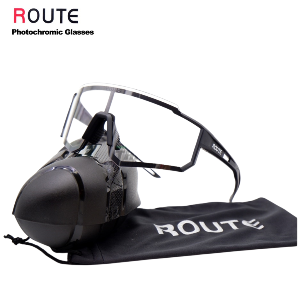 เลนส์ปรับแสงออโต้ แว่นตาปั่นจักรยาน ยี่ห้อ ROUTE photochromic by JAVA ราคา 990 บาท*ส่งฟรี
