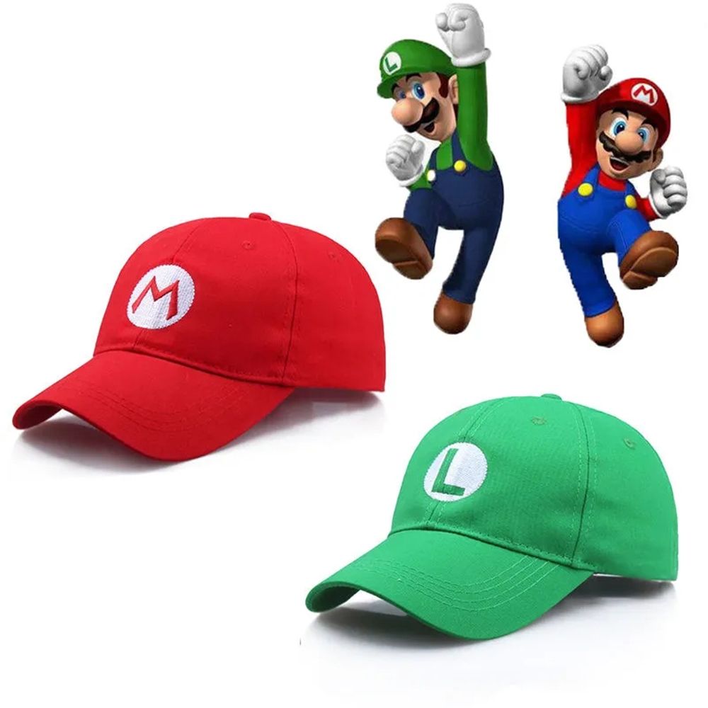 BTTJ0 Mới Mario Brothers Game Anime Super Mario Mũ bóng chày Cosplay Mũ