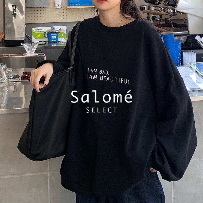 SALOME เสื้อกันหนาวคู่ เสื้อแขนยาวผญ หรับผู้หญิงน่ารักเสื้อฮู้ดหญิงเสื้อมีฮู้ดนักเรียน2021ใหม่ 062309