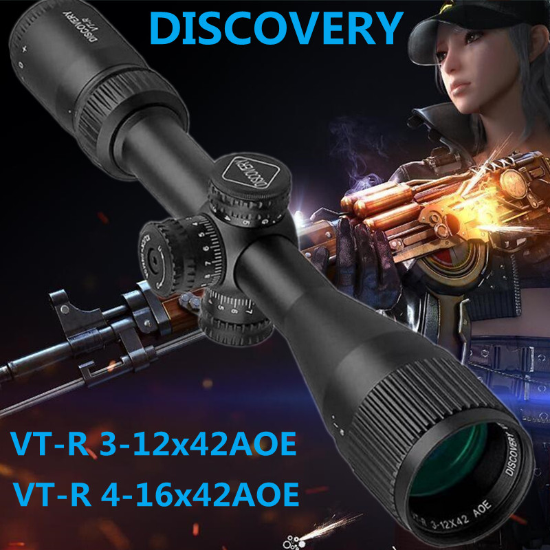 กล้องคุณภาพสูง ORIGINALกล้อง Discovery High Shock Proof VT-R 3-12X42AOE  VT-R 4-16X42AOE Scope กล้องคุณภาพสูง ส่องไกลได้ระยะ 12 ถึง 240 เมตรwaterproof, anti-fog HD Cross Bird Sight